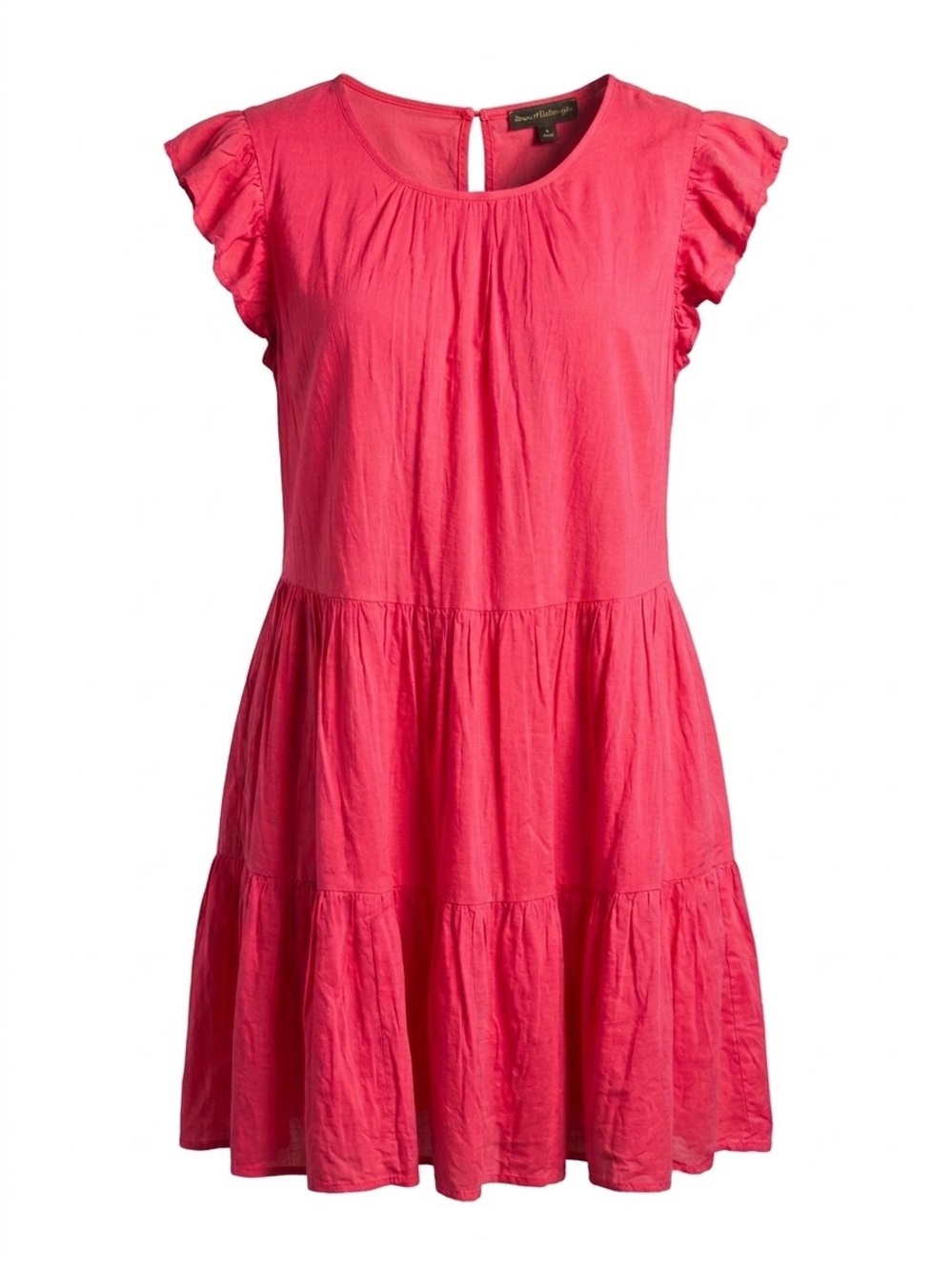 House of Harlow 1960 Hot Pink/Salmon Tiered Ruffle Dress | Medium